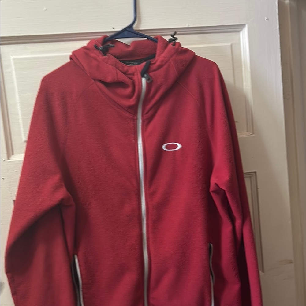 Oakley Red Zip-Up Hoodie